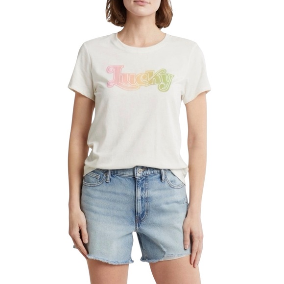 Lucky Brand Tops - Lucky Brand Groovy Graphic Tee Shirt White NWT M XL